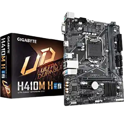 GIGABYTE H410M H Ultra Durable Motherboard with GIGABYTE 8118 Gaming LAN, Smart Fan 5, Anti-Sulfur Resistor