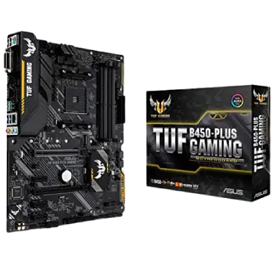 Asus TUF B450 Plus Gaming Motherboard (Type C and native USB 3.1 Gen 2 , AMD B450 ATX gaming motherboard)