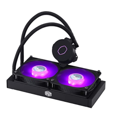 Cooler Master MasterLiquid ML240L RGB V2, Close-Loop AIO CPU Liquid Cooler, 3rd Gen Dual Chamber Pump, Dual SickleFlow 120mm for AMD Ryzen/Intel LGA 1200/1151/1700