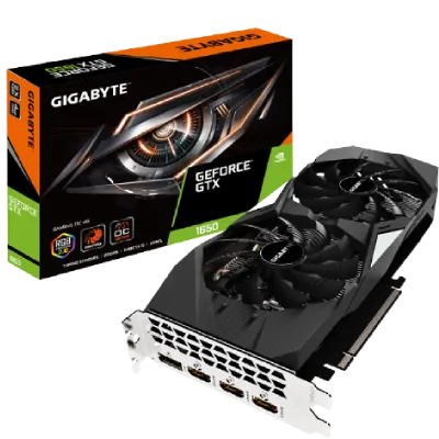 Gigabyte Gigabyte GeForce GTX 1650 OC 4GB GDDR5 Graphics Card, 2X 80 mm Windforce Fans