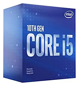 Intel Core i5-10400F 2.9 GHz Upto 4.3 GHz LGA 1200 Socket 6 Cores 12 Threads 12 MB Smart Cache Desktop Processor