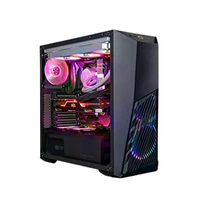 Cooler Master MasterBox K501L RGB Mid Tower Gaming Cabinet with Pre-Installed Fans and Tempered Glass Side Panel