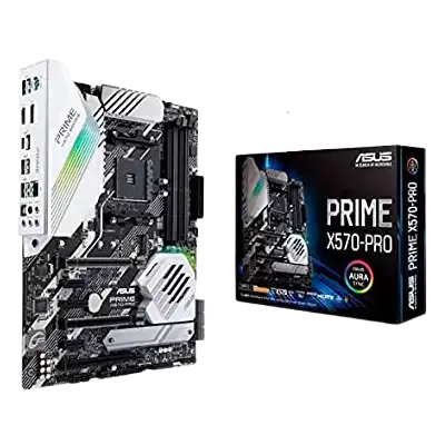 Asus Prime X570-Pro Ryzen 3 AM4 with PCIe Gen4, Dual M.2 HDMI, SATA 6GB/s USB 3.2 Gen 2 ATX Motherboard