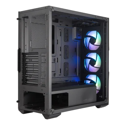 Cooler Master MasterBox TD500 Mesh Triple ARGB Mid Tower Gaming Cabinet with Dual 360mm Radiator Support and Crystalline Tempered Glass